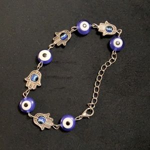 Silver Evil Eye Bracelet